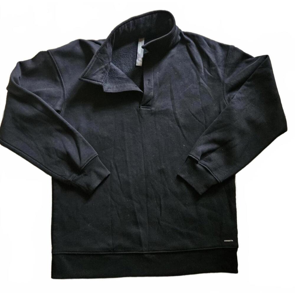 Mondetta Men’s Small Black Fleece Pullover Sweatshirt Long Sleeve Size Small